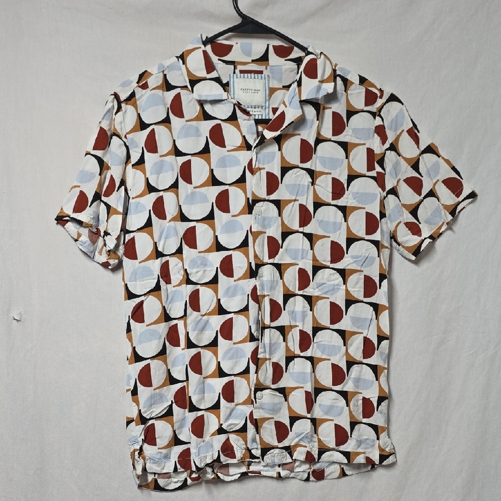 Cactus Man Ricky Singh Geometric Patterned Men's Shirt Small